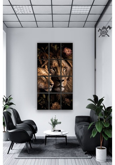 12 Parça Dişi Erkek Aslan Çerçeve Görünümlü Mdf Tablo Duvar Süsü Hediyelik Eşya 45cm X 85cm Renkli - 602526121 Renkli 12 Parça Dişi Erkek Aslan Çerçeve Görünümlü Mdf Tablo Duvar Süsü Hediyelik Eşya 45cm X 85cm Renkli - 602526121 Renkli