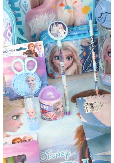 X Dekomus Lisanslı Elsa Frozen Full Kırtasiye Seti Anaokul,beslenme Ve Kalem Çantası,beslenme Kabı,matara,beslenme Örtüsü Altın