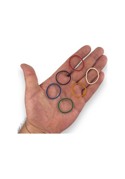 Ekoset Renkli Kauçuk Toka Lastiği Karışık 6 Renk 40 MM 1000 Adet