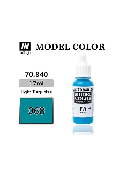 17 Ml. 68 Light Turquoise-matt Model Color Serisi Maket Boyası, Vallejo 70840 Standart