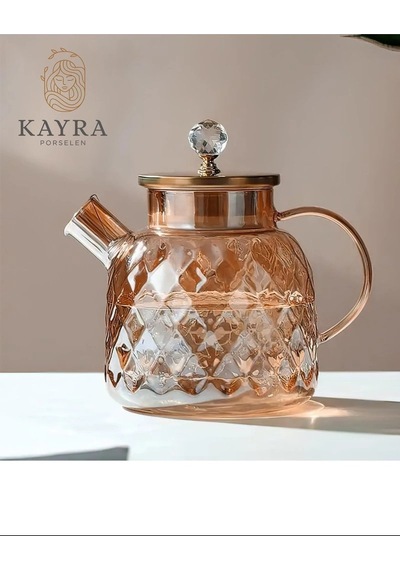 Hubrendy Tedarik Kabartmalı Borosilikat Cam Demlik 1000ml Royaleks-cm-2006 Diğer