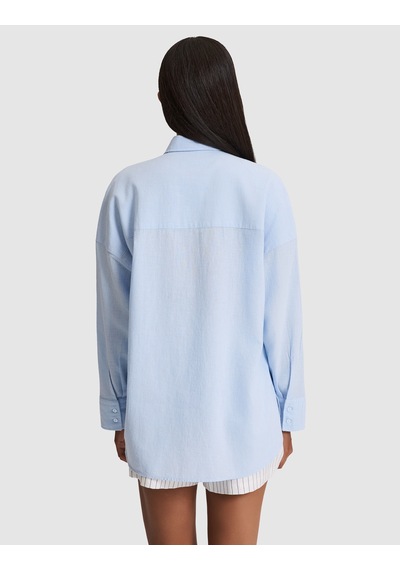 Pierre Cardin Kadın Mavi Gömlek Desenli 50328624-vr249