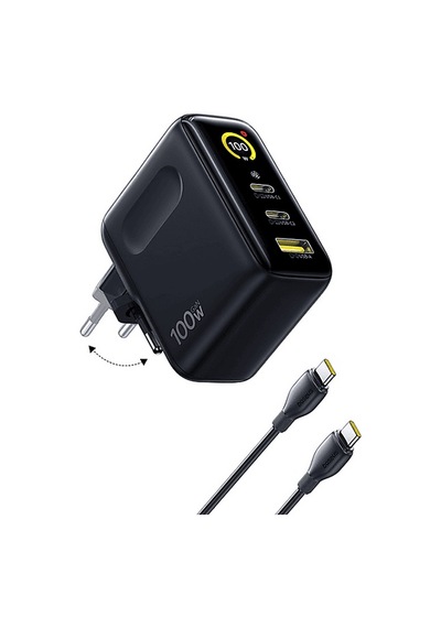 Baseus Picogo Ae21 2c+u 100w Eu Hızlı Şarj Adaptörü Siyah