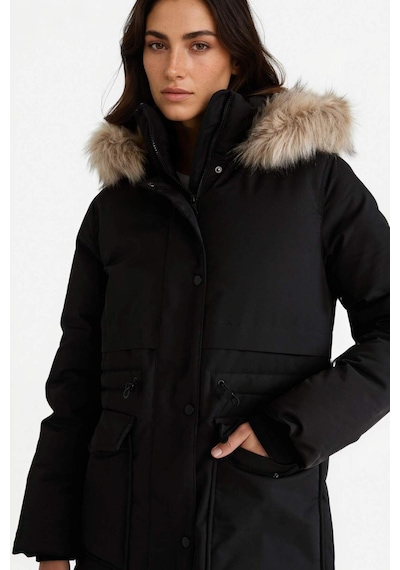 Defacto Su Geçirmez Relax Fit Kapüşonlu Parka F2880ax25wnbk27 Siyah-bk27