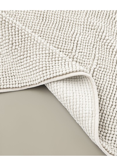 Macaroni Kaydırmaz Taban Banyo Paspası Seti 60x90 + 40x60 Cm Ekru