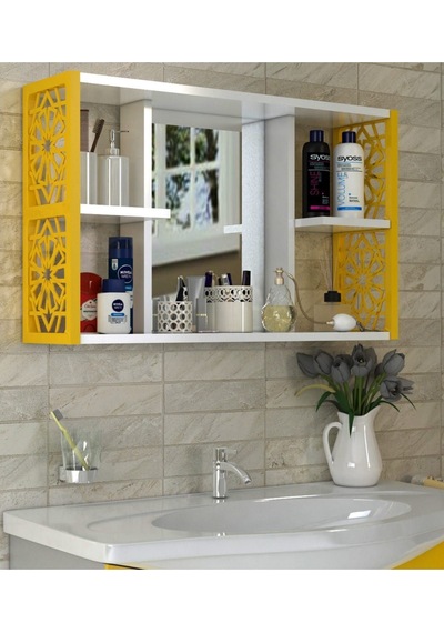 Aynalı Banyo Dolabı Sarı Diğer