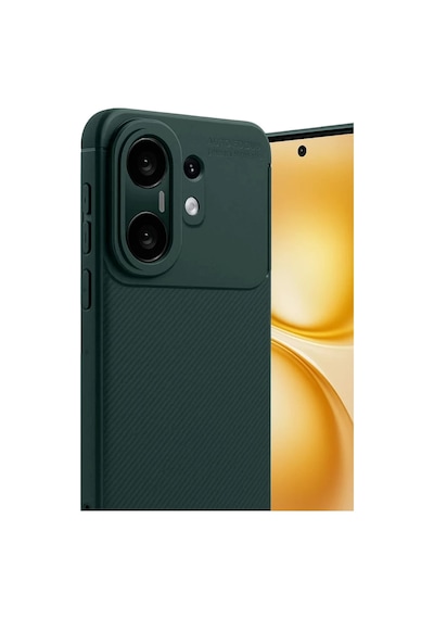 Vivo X200 Fe Uyumlu Auto Focus Karbon Kapak - Koyu Yeşil