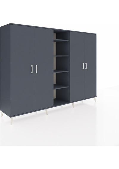 Hyperion Dolap 12 Raflı 4 Kapaklı 220x44x163 Antrasit-antrasit Antrasit-antrasit Hyperion Dolap 12 Raflı 4 Kapaklı 220x44x163 Antrasit-antrasit Antrasit-antrasit