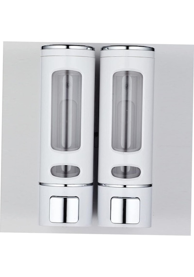 Mainshop 2 Adet Sıvı Sabunluk 400 Ml Duvara Monte Duş Sabun Şampuan Dispenseri Mutfak Banyo Sabunluğu Beyaz