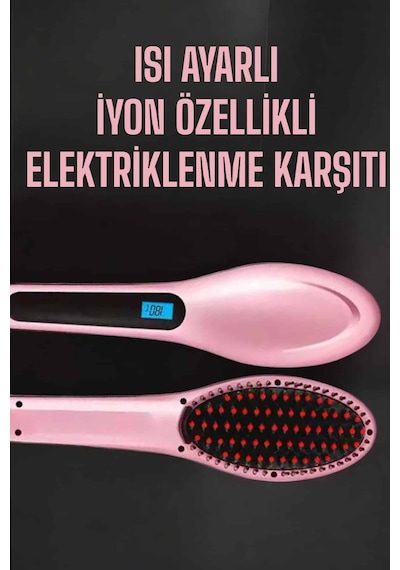 Zengemtx Fön Tarağı Saç Düzleştirici Sıkı Dişli Isı Ayarlı Elektriklenme Karşıtı