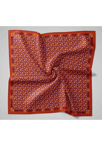 Silk Home Twill İpek Eşarp 11481-18 Kiremit, Bordo, Lila, Pudra