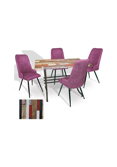 Japon - Çırağan Masa Takımı - 70x120 Werzalit, Wermodin Ve Allzalit Tabla - Redwood - Mor Çok Renkli Japon - Çırağan Masa Takımı - 70x120 Werzalit, Wermodin Ve Allzalit Tabla - Redwood - Mor Çok Renkli