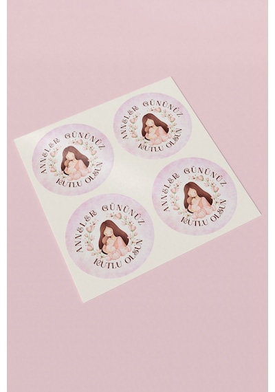 Anneler Gününüz Kutlu Olsun Sticker 3x3cm St2383 Çok Renkli