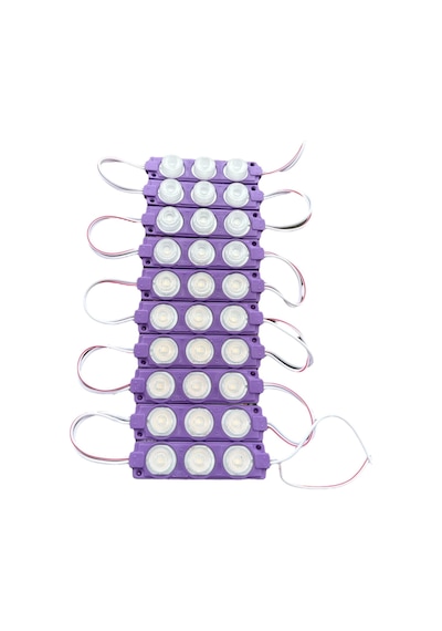 3 Ledli Modül Led Mor 10 Lu Set