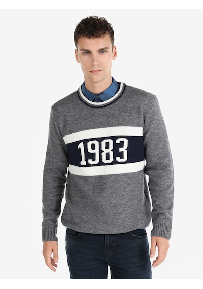Colin's Colins Regular Fit Baskılı Hooded Gri Erkek Kazak Cl1065913 Gri Melanj Colin's Colins Regular Fit Baskılı Hooded Gri Erkek Kazak Cl1065913 Gri Melanj