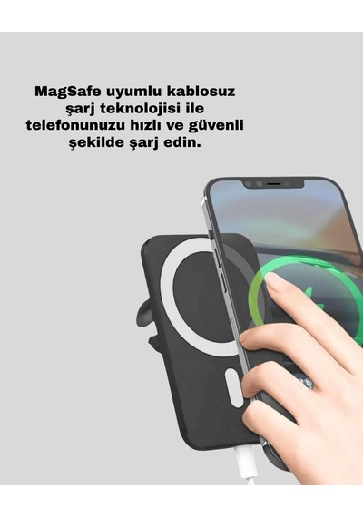 Magsafe Araç Telefon Tutucu İphone 12/13/14 Uyumlu Akıllı Korumalı Çok Renkli