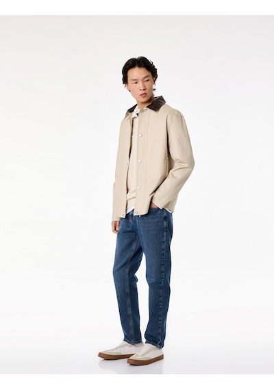 Koton Pamuklu Regular Fit Normal Bel Tapered Jean Pantolon - Joe Jean Koyu İndigo 6sam40162nd