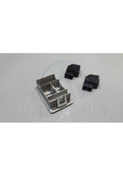 Vw Polo 6n2 1999-2002 Cam Düğme + Çerçeve Ön Sol Takım Gri