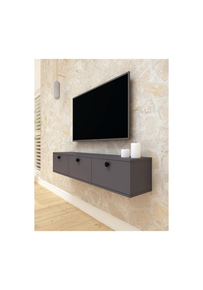 Salkım 150 Cm Duvara Monte Tv Ünitesi Tv Sehpası Antrasit-antrasit Antrasit