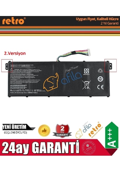 Acer Uyumlu Aspire A311-31 A315 Serisi Notebook Bataryası Pili
