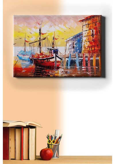 Webstyle Sayılarla Boyama Seti Kasnaklı Iskelede Bekleyiş 50 X 65 Cm