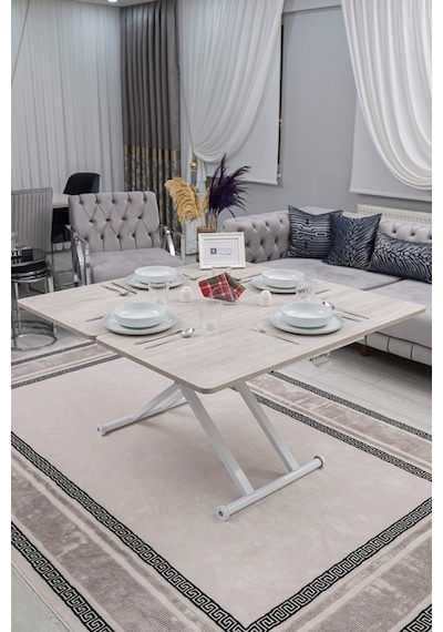 Home Üst Tabla Mdf Libon Oval Köşe Alt Beyaz