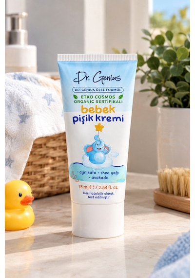 Dr. Genius Özel Formül Organik Sertifikalı Bebek Pişik Kremi - 75 Ml