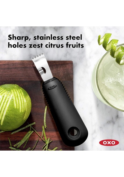 Oxo - Good Grips Soyma Bıçaklı Limon Rendesi Ve Limon Kabuğu Soyma Aleti, Siyah Diğer