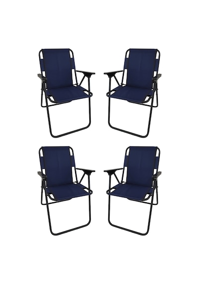 Bofigo Moccastyle Lacivert Plastik Kollu Sandalye 4 'lü Lacivert