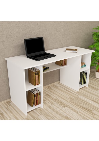 Kalenderdekor1 Kalender Dekor Avel-Twins 145 Cm Çalışma Masası Avt01 Beyaz