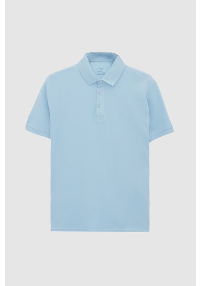 D's Damat Ds Damat Regular Fit Açık Mavi Pike Dokulu T-shirt 4hc146551001m 603922
