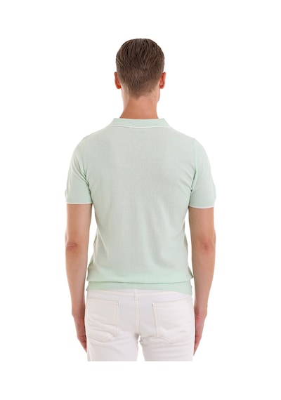 Hatemoğlu Mint Regular Fit Desenli Pamuklu Polo Yaka Casual Tişört Mint Hatemoğlu Mint Regular Fit Desenli Pamuklu Polo Yaka Casual Tişört Mint