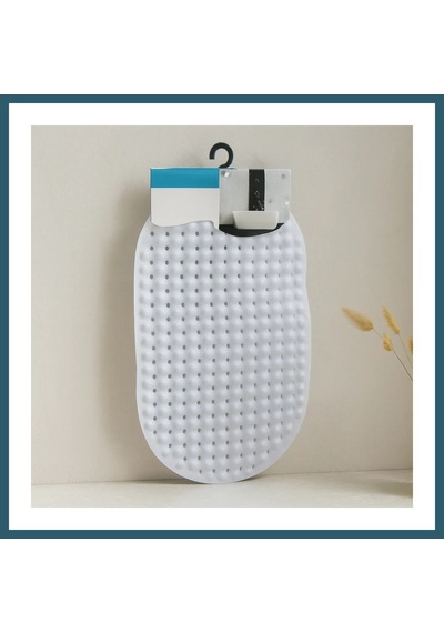 Bezos Oval Kaydırmaz Banyo Paspası 63 Vantuzlu Plastik 34x65 Cm Ob Çok Renkli