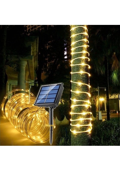 Solar Güneş Enerjili Hortum Kaplamalı Gün Işığı Led Aydınlatma 10 Mt Çok Renkli