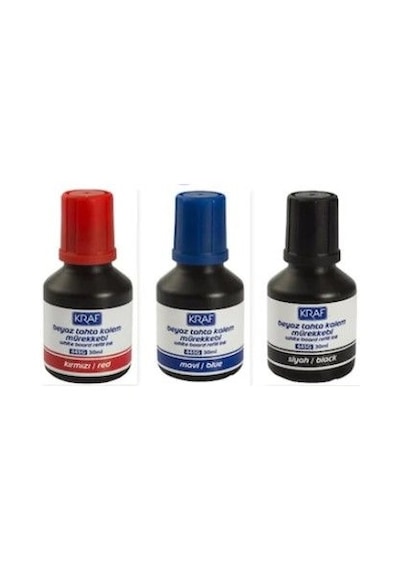 Kraf Beyaz Tahta Kalem Mürekkebi 30Ml Siyah