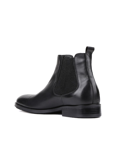 Shoetyle - Siyah Deri Erkek Chelsea Bot 250-201-903 Siyah