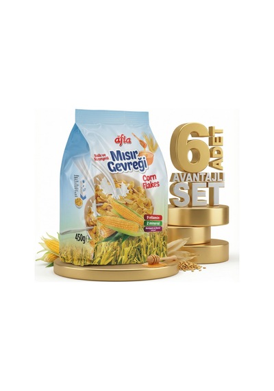 Afia Ballı Ruşeymli Mısır Gevreği 6x450 Gr