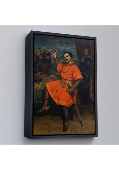 Çerçeveli Gustave Courbet - Louis Gueymard Şeytan Robert Rolünde Tablo-7356