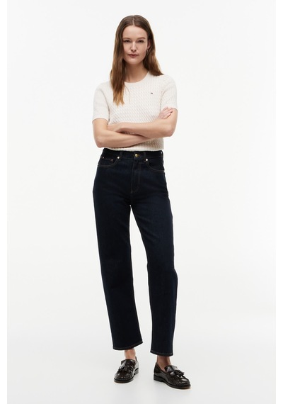 Tommy Hilfiger Tapered Rınse Hw Ankle Kadın Mavi Denim Pantolon - Ww0ww50966