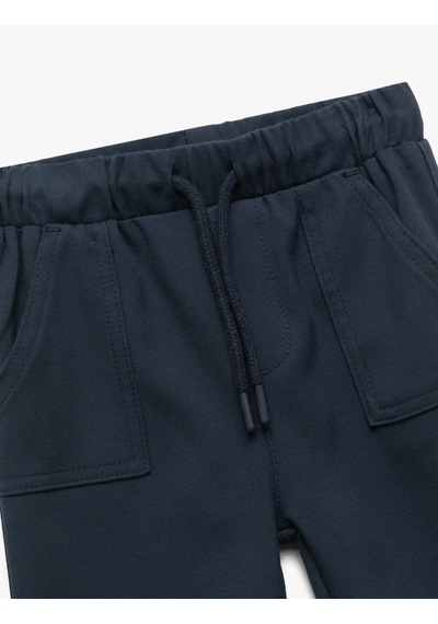 Koton Beli Bağcıklı Cepli Basic Jogger Pantolon Lacivert 6wmb40001tw Lacivert