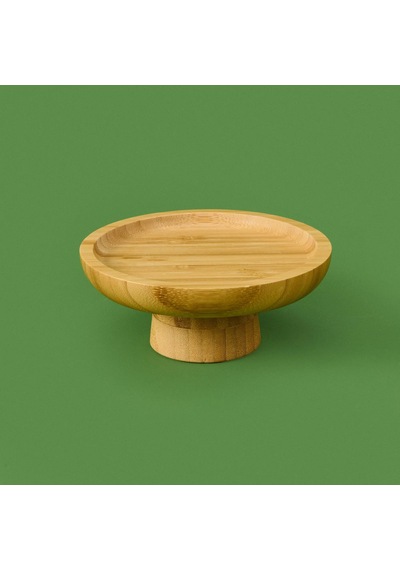 Mien 17cm Bambu Yuvarlak Sunumluk Ahşap