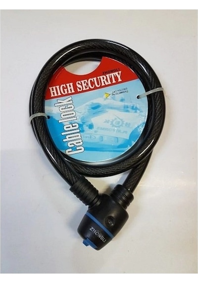 Zhongli High Security 15x1000 MM Anahtarlı Kilit Siyah