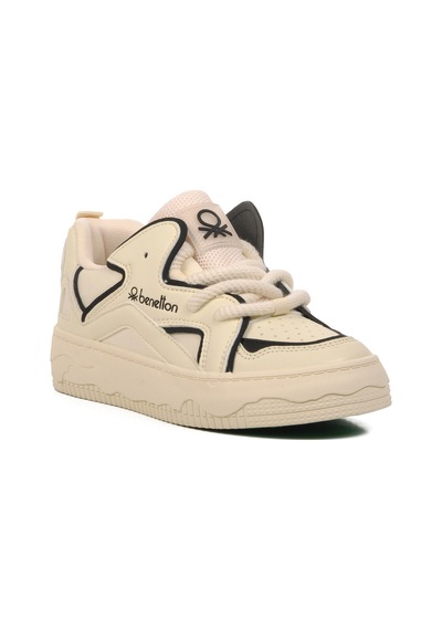 United Colors Of Benetton Bej-siyah Kadın Sneaker Benetton Bnı-10100 Z Bej-siyah Bej - Siyah