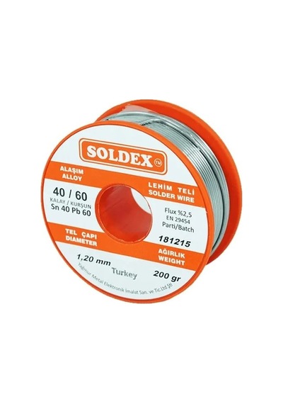 40-60 Lehim Teli 200 Gr 1.6 Mm- Sn:40 / Pb:60 Beyaz