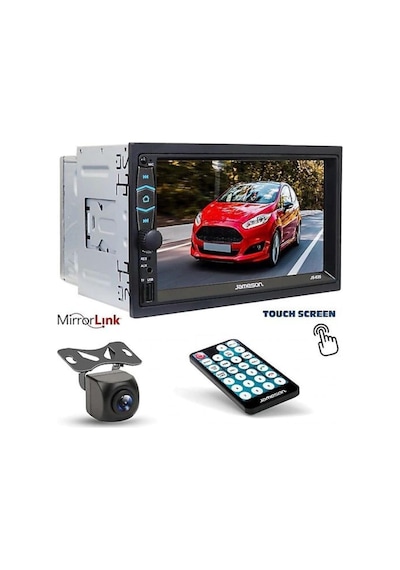 7 İnç Double Teyp, Multimedya Sistemi, Bluetooth Bağlantılı, Siyah, 2006-2012 Model Araçlar İçin Uyumlu