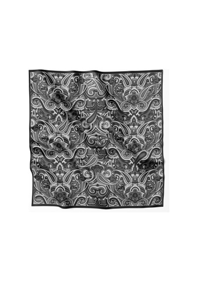 Belli İpek Eşarp - 4222-58 Siyah Twill