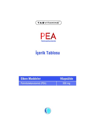 Tabvitamins Pea Palmitoiletanolamid 300 Mg 60 Kapsül Tanışma Paketi Shaker Hediyeli