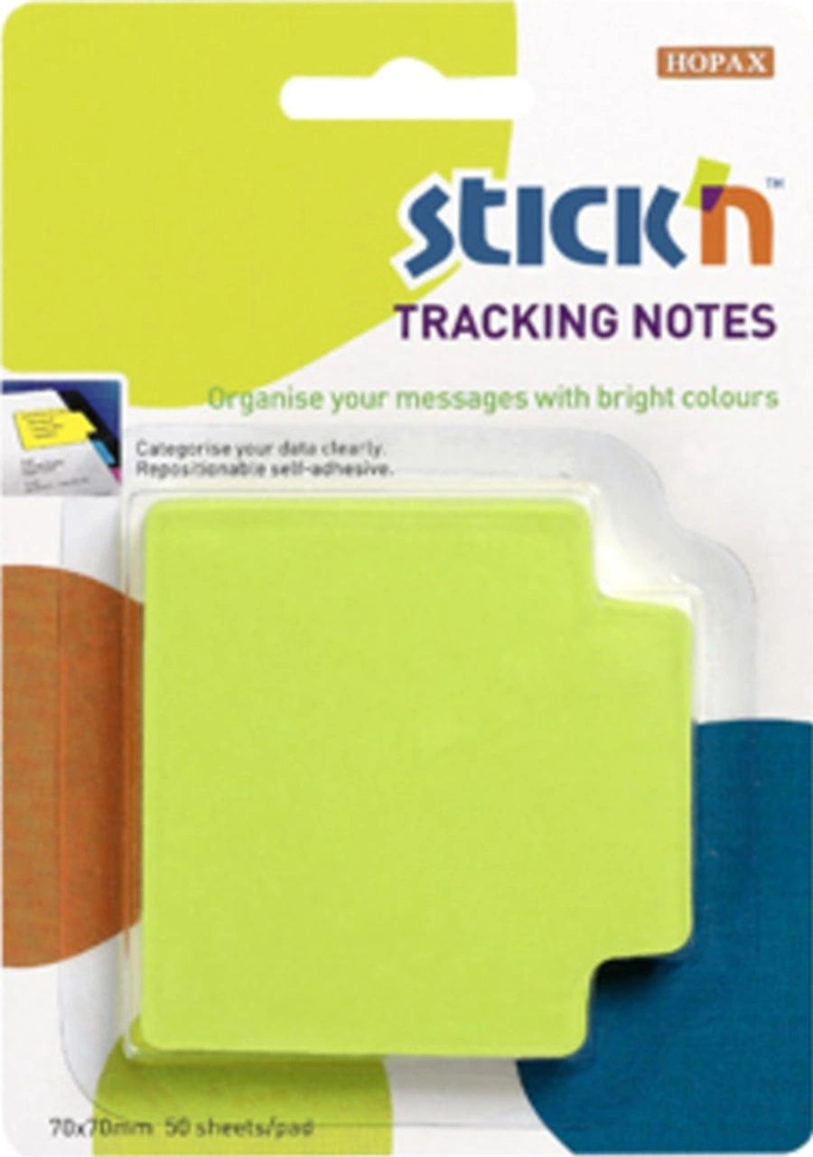 Stickn Tracking Notes Yapışkanlı Not Kağıtları Neon Yeşil / 21480