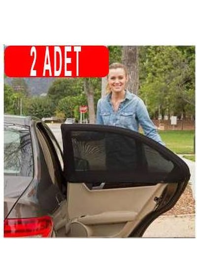2 Adet Araba Yan Cam Perdesi Sineklik Araç Oto Güneşlik Örtü Perd