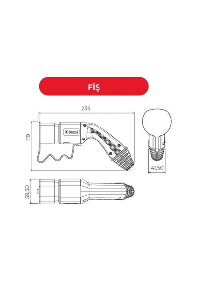 Bemis Bev-5032-1205 32 Amper 5 M Araç Şarj+Fiş Kablolu Şarj Seti Bemis Bev-5032-1205 32 Amper 5 M Araç Şarj+Fiş Kablolu Şarj Seti